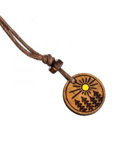 Walnut wood necklace Forest