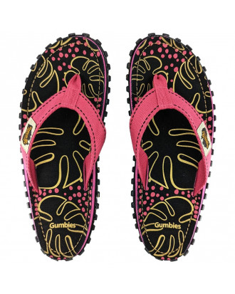 Gumbies Flip-Flops Tropical Black