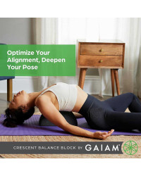 Crescent Yoga Block, Half-moon Gaiam