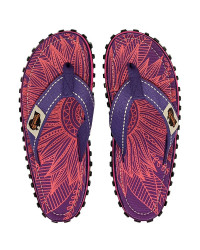 Gumbies Flip-Flops Purple Sunflower