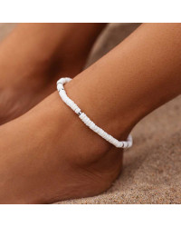 Anklet Pura Vida Puka Shell Stretch  