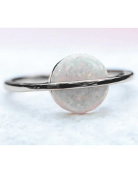 Pura Vida Ring Opal Saturn Silver