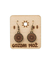 Hanging Wooden Earrings Mandala