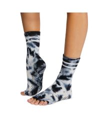 Toesox Crew Grip Half Toe non-slip open-toe socks