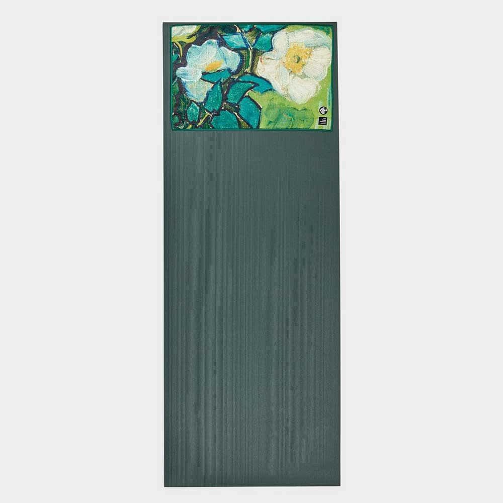 Manduka Yogitoes+ Repreve® Yoga Mat Towel Van Gogh Wild Roses - MB Fit  Studio
