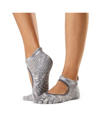 ToeSox Grip Pilates Barre Socks Non Slip Ankle Half Toe (Ciao) Medium