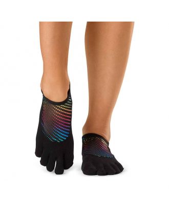 Low Rise Half Toe Grip Socks Deepwater Ombre Stripe - ToeSox