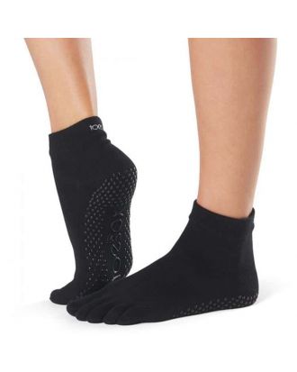 toesox Low Rise Full Toe Grip Socks – Non-Slip Pilates Socks for Women and  Men, Barre & Yoga Toe Socks, Anti Skid Ankle Socks