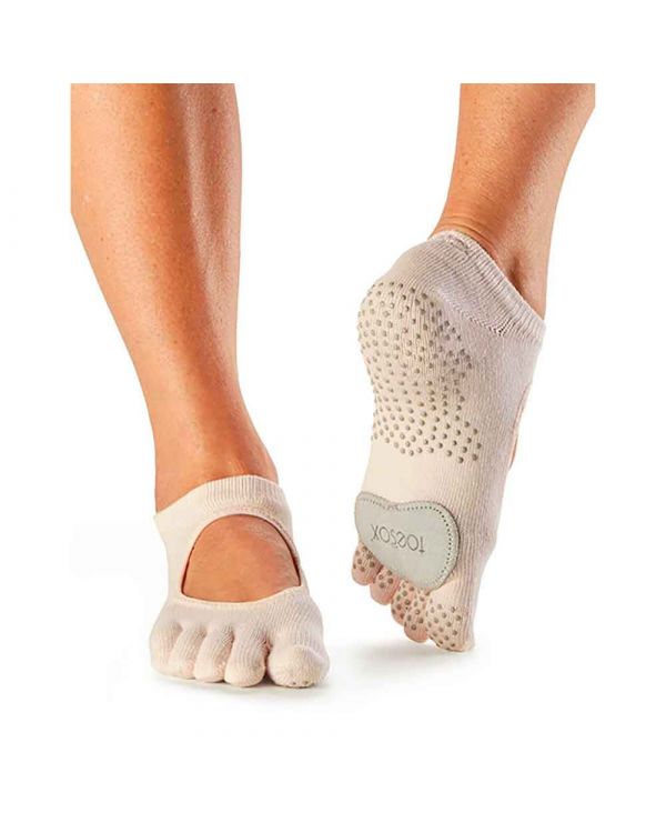 Women's Full Toe Non-Slip Grip Yoga Sports Socks Baby Pink