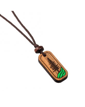 Walnut wood necklace Spruce